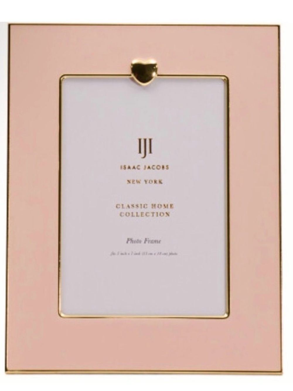 🆕- Isaac Jacobs Pink Enamel Heart Picture Frame. 5x7